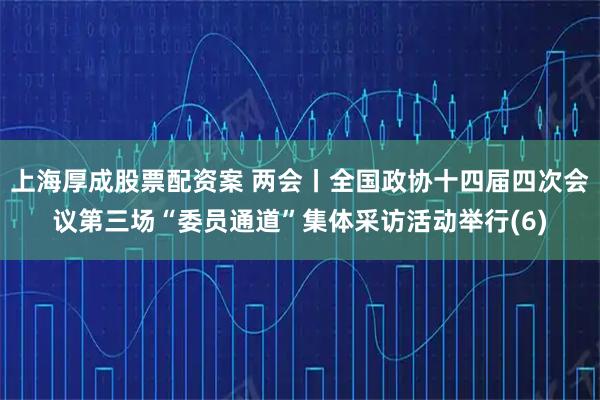 上海厚成股票配资案 两会丨全国政协十四届四次会议第三场“委员通道”集体采访活动举行(6)